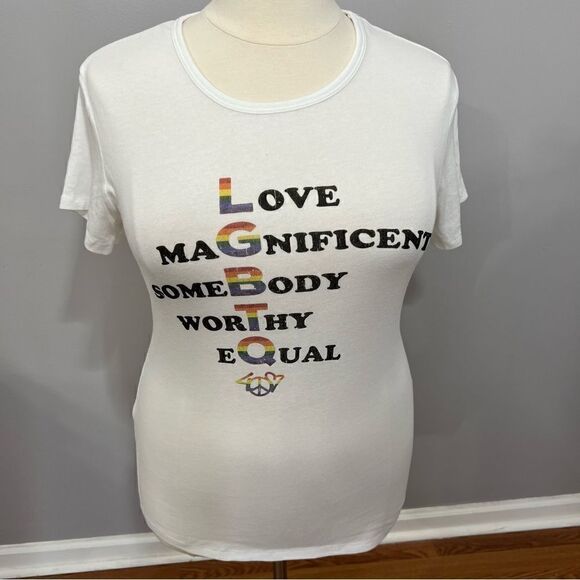 New LBGTQ White t-shirt --‎ perfect for Pride!  -- XL, 1X, 2X - Picture 2 of 8